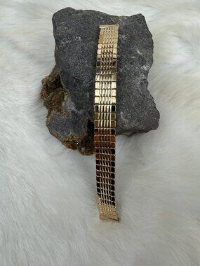 Vintage Admiral USA RGP Rolled Gold Plate Expandable Watch Band 5"